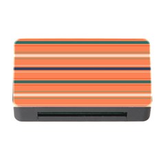 Horizontal Line Orange Memory Card Reader With Cf by Mariart