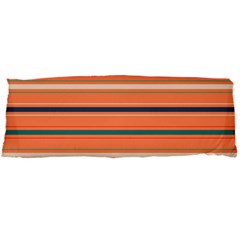 Horizontal Line Orange Body Pillow Case Dakimakura (two Sides)