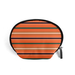 Horizontal Line Orange Accessory Pouches (small) 