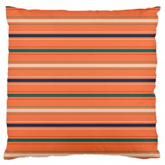 Horizontal Line Orange Standard Flano Cushion Case (two Sides) by Mariart