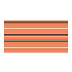 Horizontal Line Orange Satin Wrap