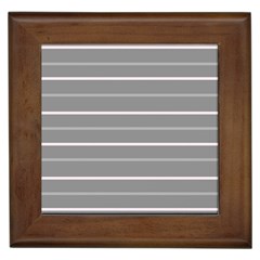 Horizontal Line Grey Pink Framed Tiles by Mariart