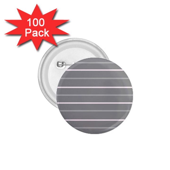 Horizontal Line Grey Pink 1.75  Buttons (100 pack) 