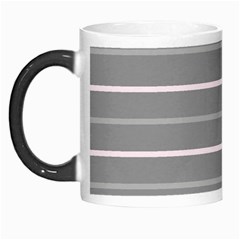 Horizontal Line Grey Pink Morph Mugs