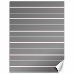 Horizontal Line Grey Pink Canvas 12  X 16  