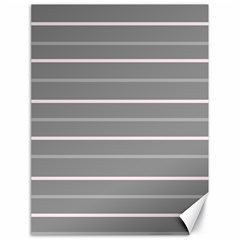 Horizontal Line Grey Pink Canvas 18  X 24  