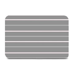 Horizontal Line Grey Pink Plate Mats by Mariart