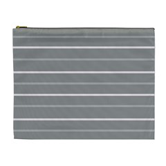 Horizontal Line Grey Pink Cosmetic Bag (xl) by Mariart