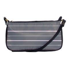 Horizontal Line Grey Pink Shoulder Clutch Bags