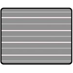 Horizontal Line Grey Pink Fleece Blanket (Medium)  60 x50  Blanket Front