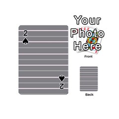 Horizontal Line Grey Pink Playing Cards 54 (mini) 