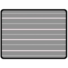 Horizontal Line Grey Pink Double Sided Fleece Blanket (large)  by Mariart