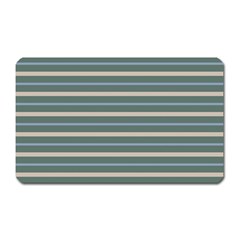 Horizontal Line Grey Blue Magnet (rectangular)