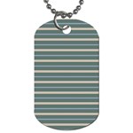 Horizontal Line Grey Blue Dog Tag (Two Sides) Front