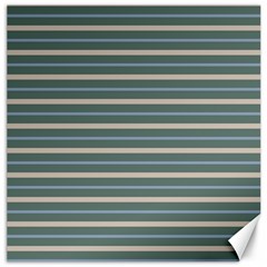 Horizontal Line Grey Blue Canvas 16  X 16  