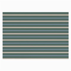 Horizontal Line Grey Blue Large Glasses Cloth (2-side)