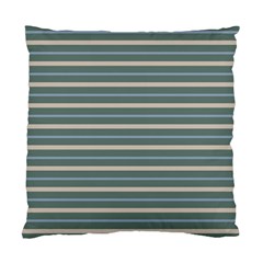 Horizontal Line Grey Blue Standard Cushion Case (two Sides)