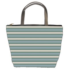 Horizontal Line Grey Blue Bucket Bags