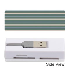 Horizontal Line Grey Blue Memory Card Reader (stick) 