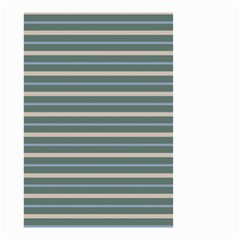 Horizontal Line Grey Blue Small Garden Flag (two Sides)