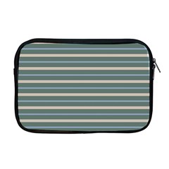 Horizontal Line Grey Blue Apple Macbook Pro 17  Zipper Case by Mariart