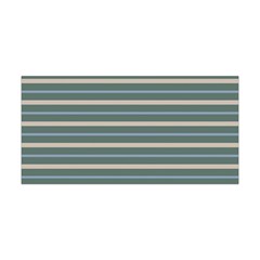 Horizontal Line Grey Blue Yoga Headband by Mariart