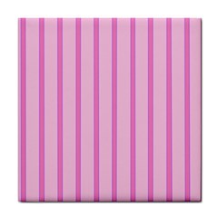 Line Pink Vertical Tile Coasters by Mariart