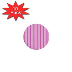 Line Pink Vertical 1  Mini Buttons (10 Pack) 