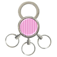 Line Pink Vertical 3-ring Key Chains by Mariart