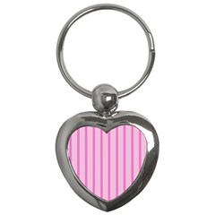 Line Pink Vertical Key Chains (heart) 