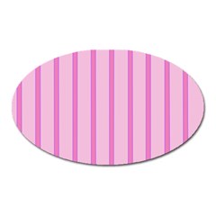 Line Pink Vertical Oval Magnet by Mariart