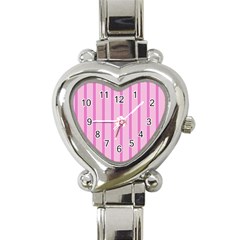 Line Pink Vertical Heart Italian Charm Watch by Mariart