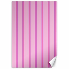 Line Pink Vertical Canvas 12  X 18   by Mariart