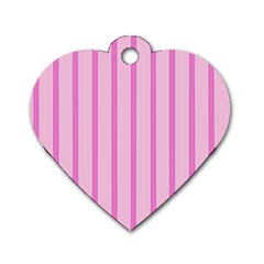 Line Pink Vertical Dog Tag Heart (two Sides) by Mariart