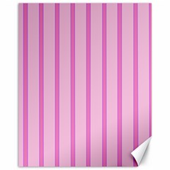 Line Pink Vertical Canvas 11  X 14   by Mariart