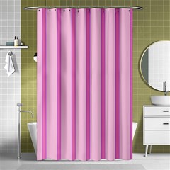 Line Pink Vertical Shower Curtain 48  X 72  (small)  by Mariart