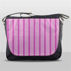 Line Pink Vertical Messenger Bags