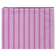 Line Pink Vertical Cosmetic Bag (xxxl)  by Mariart