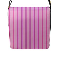 Line Pink Vertical Flap Messenger Bag (l) 