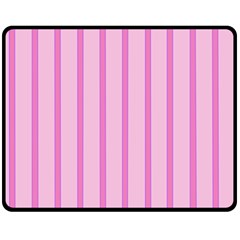 Line Pink Vertical Double Sided Fleece Blanket (medium)  by Mariart