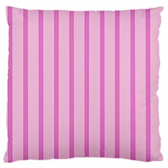 Line Pink Vertical Large Flano Cushion Case (one Side) by Mariart