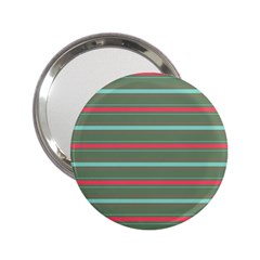 Horizontal Line Red Green 2 25  Handbag Mirrors by Mariart