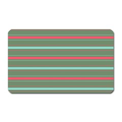 Horizontal Line Red Green Magnet (rectangular)