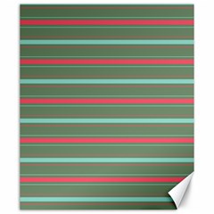 Horizontal Line Red Green Canvas 20  X 24  