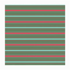 Horizontal Line Red Green Medium Glasses Cloth (2-side) by Mariart