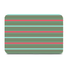 Horizontal Line Red Green Plate Mats