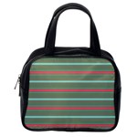 Horizontal Line Red Green Classic Handbags (2 Sides) Back