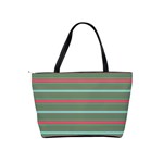 Horizontal Line Red Green Shoulder Handbags Back