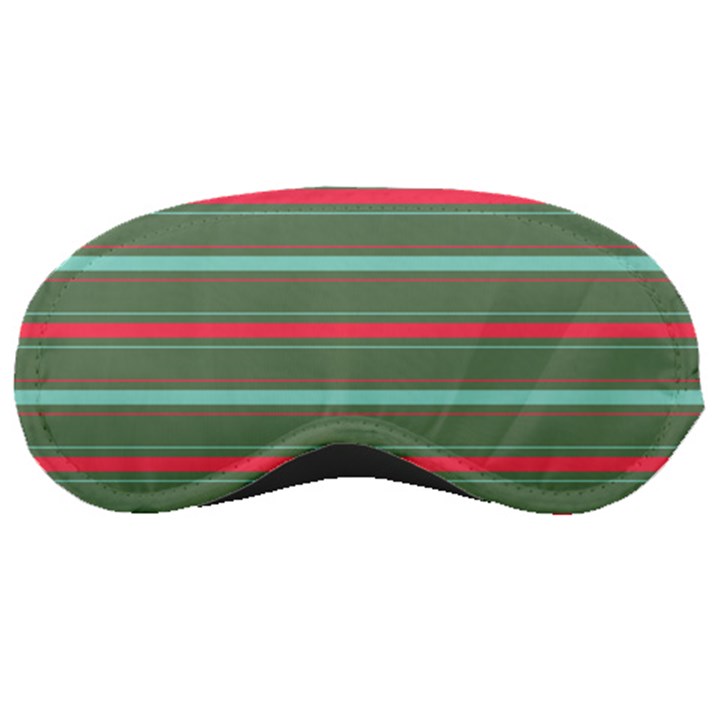 Horizontal Line Red Green Sleeping Masks