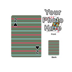 Horizontal Line Red Green Playing Cards 54 (mini) 